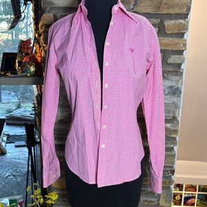 Lilly Pulitzer Pink Gingham Button Down Shirt